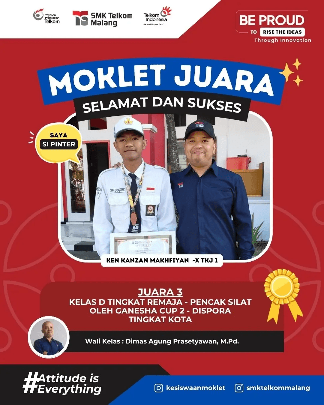 Medali Emas LKS Tingkat Nasional Bidang Web Technologies